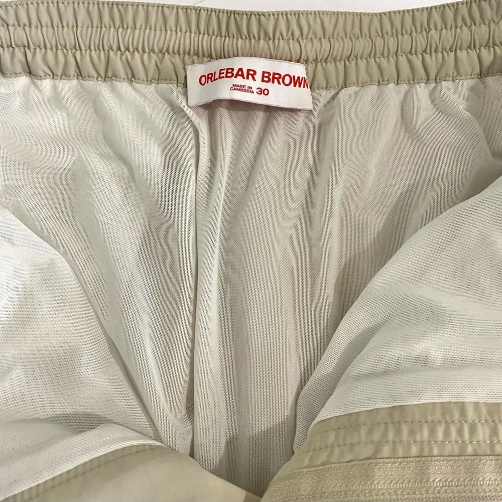 Orlebar Brown Standard Swim Hybrid Shorts Trunks Size 30 Khaki - Picture 9 of 15